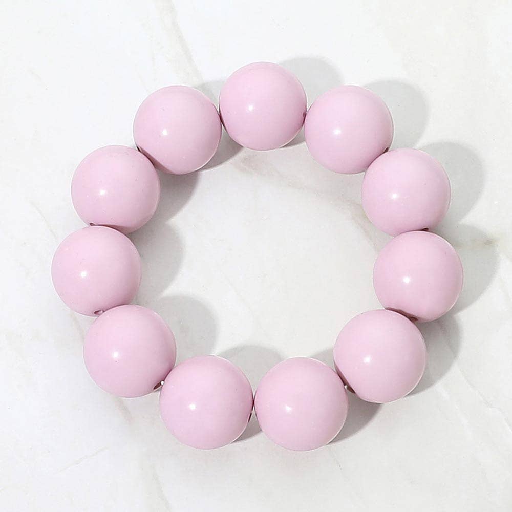 SECRET BOX_Oversized Chunky Round Beaded Stretch Bracelet