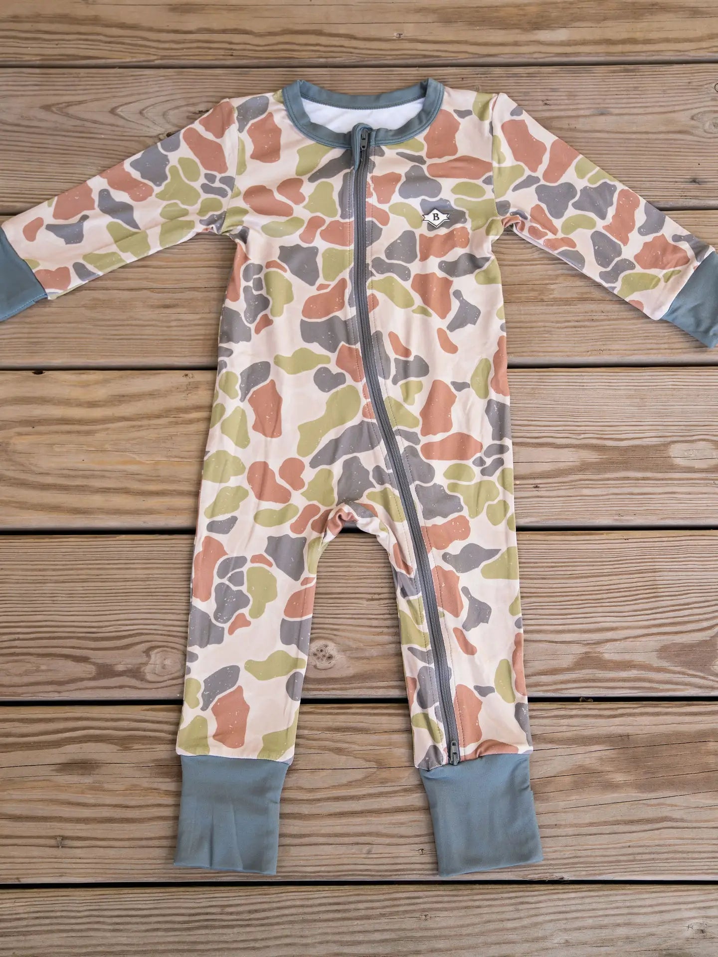 Burlebo Baby Zip Up - Driftwood Camo
