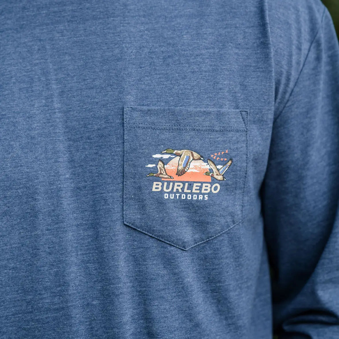 Burlebo Sunset Duck Long Sleeve - Heather Navy
