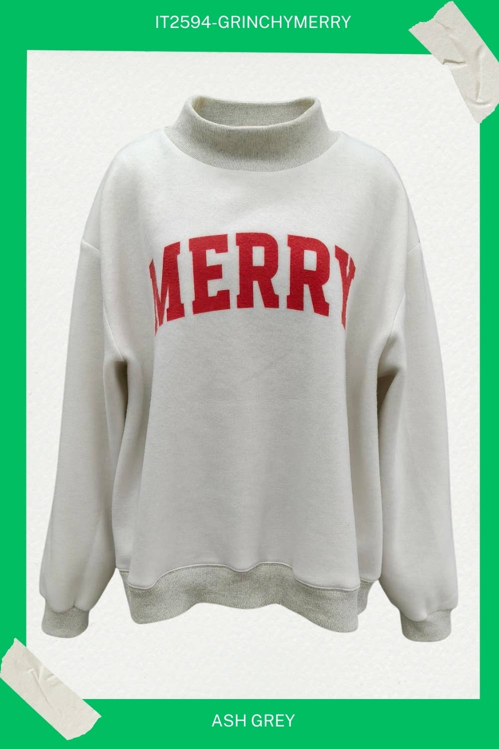 Grinch & Merry Reversible Mock Neck