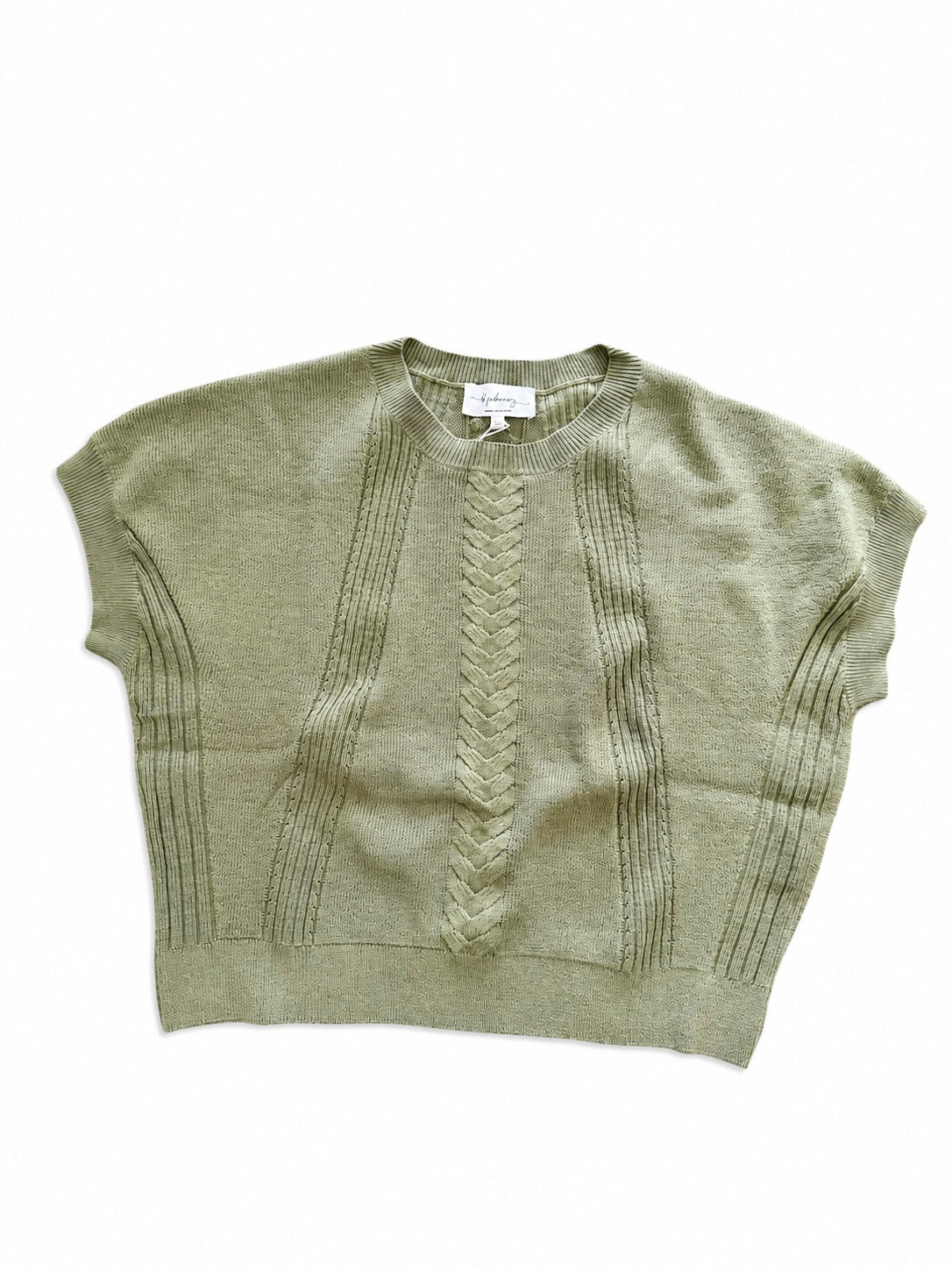 Structured Everyday Dolman Sleeves Sweater Top - Meadow Green
