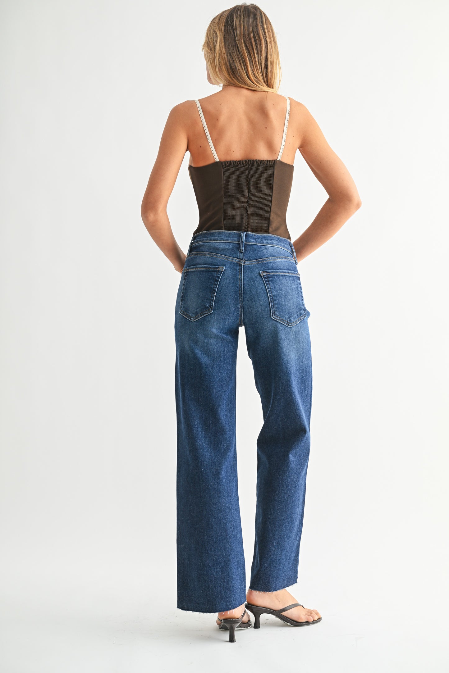 Just Black Denim Slim Palazzo With Scissor Cut