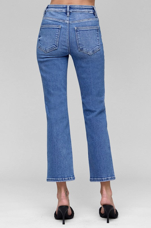 Risen-Tummy Control Straight Jeans
