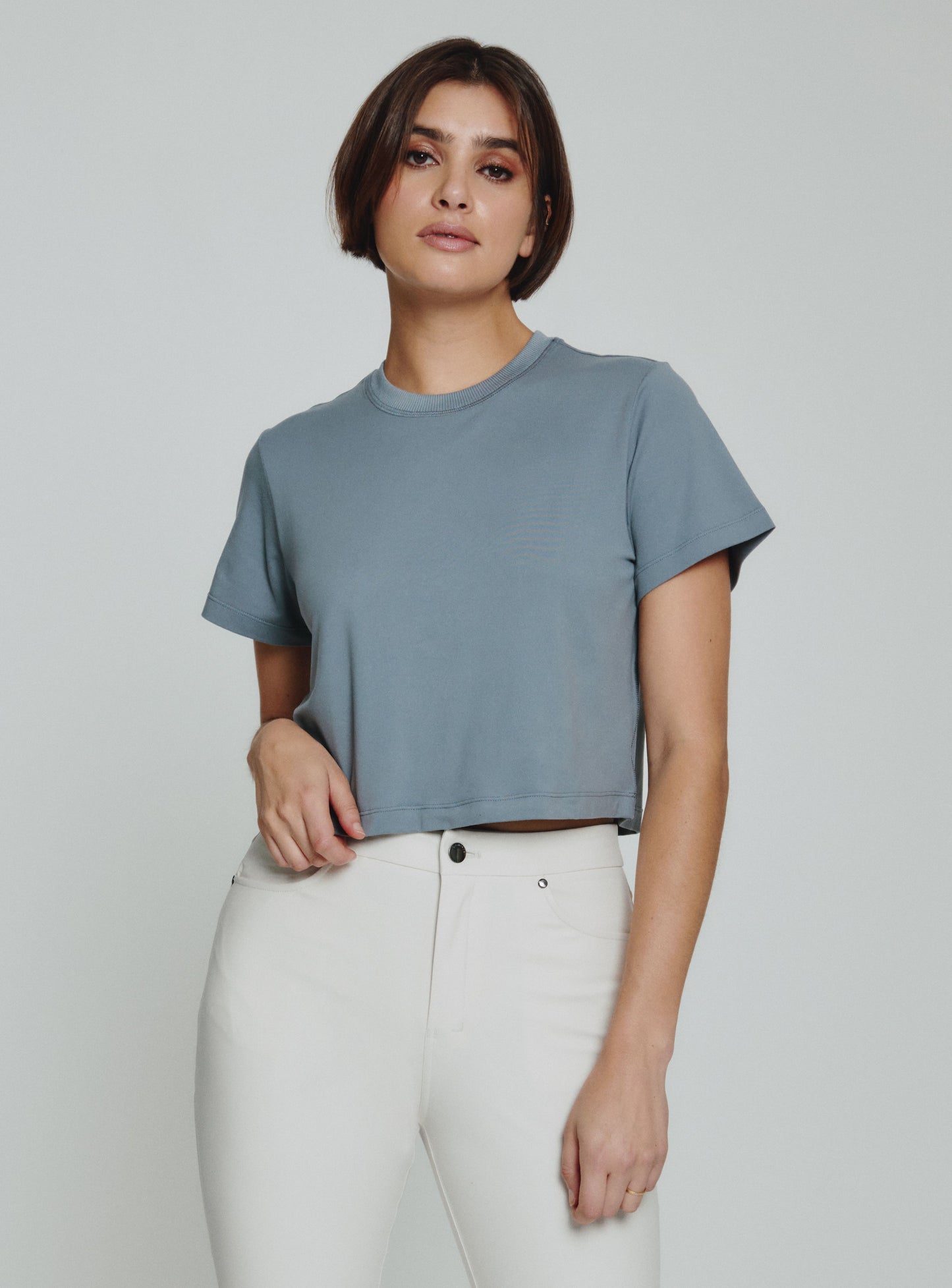 7 Diamonds Core Relaxed Crop Crew Tee