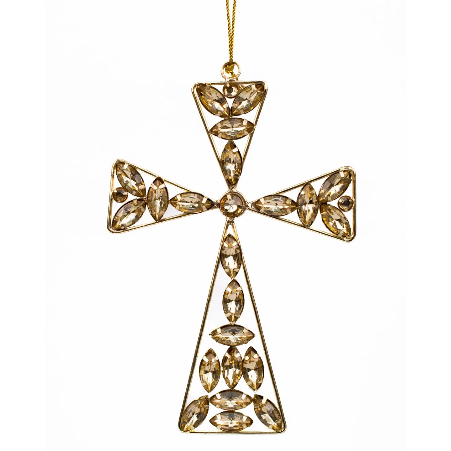 Matthew Cross Ornament Gold 4x6.5