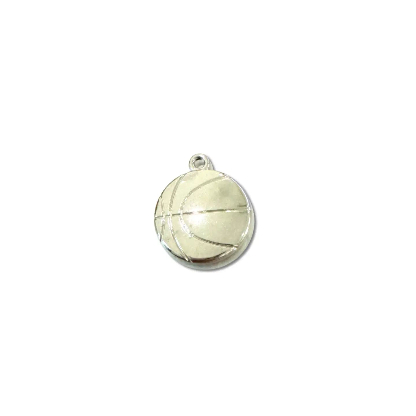 Silver Basketball Charm