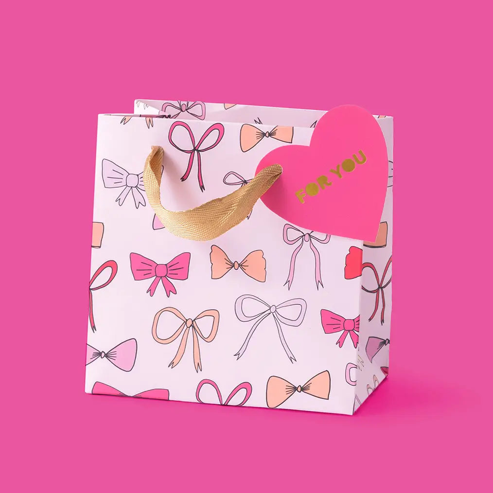 Assorted Bows Pink Gift Bag