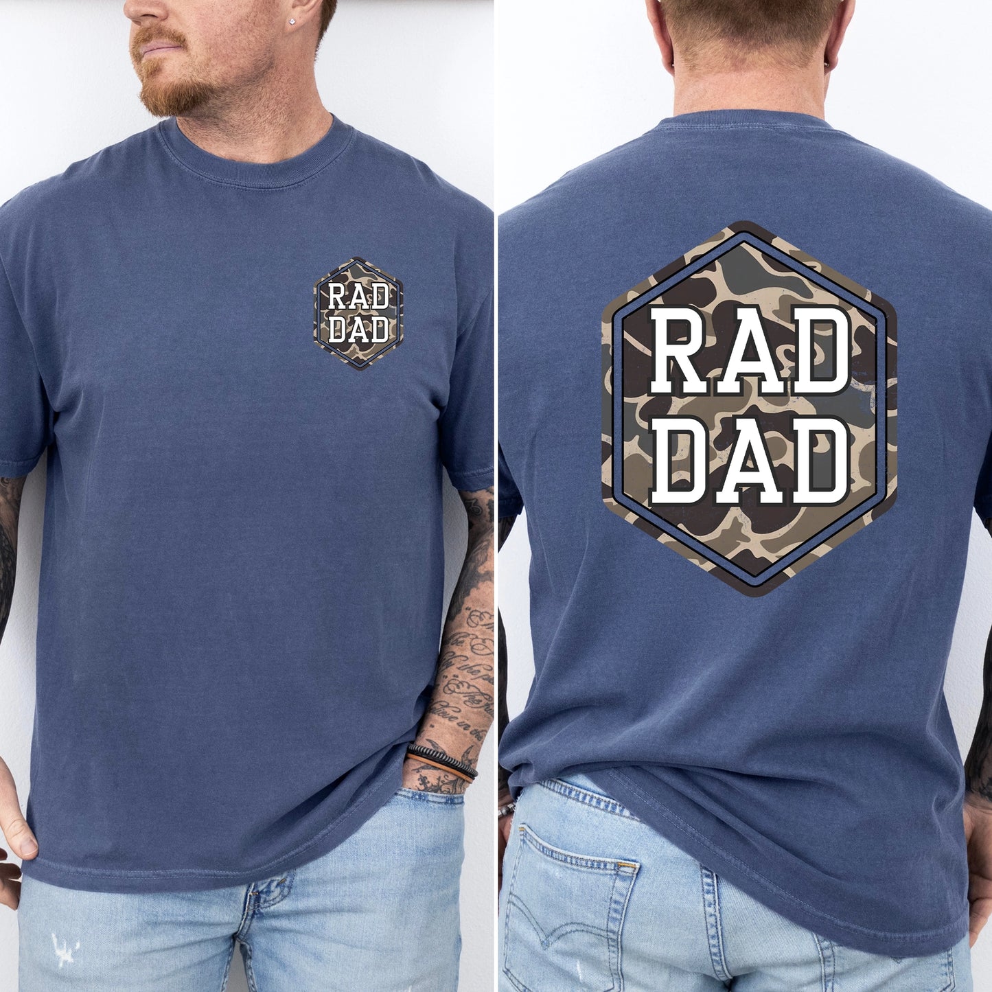 Rad Dad Blue Camo Tee