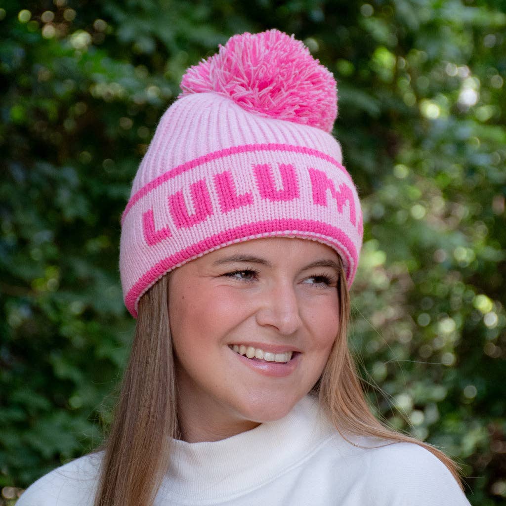 Lulu Mac Knit Pom Beanie - Pink