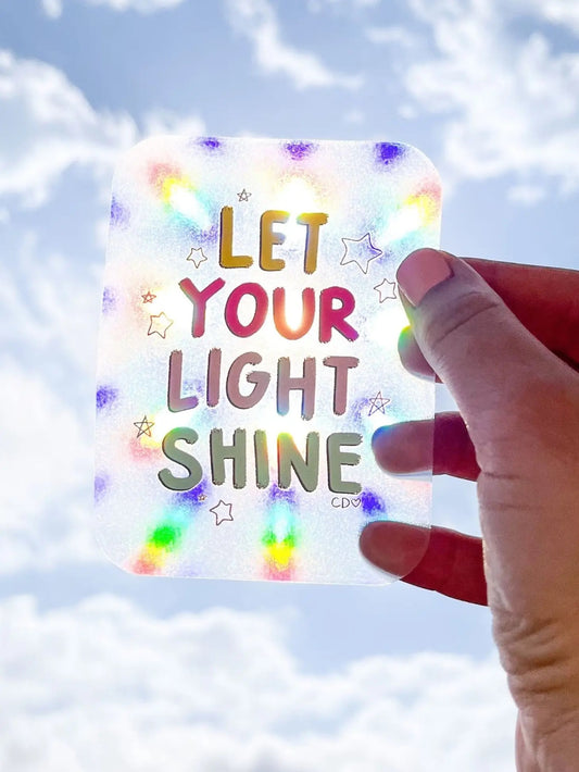 Let Your Light Shine Rainbow Light Catcher Sticker