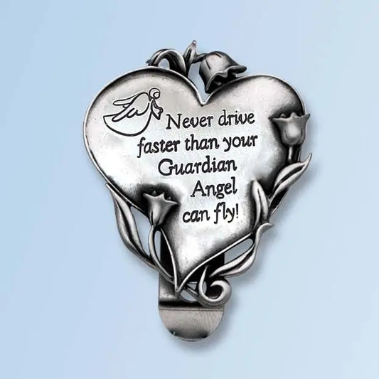 Never Drive Faster Heart Visor Clip