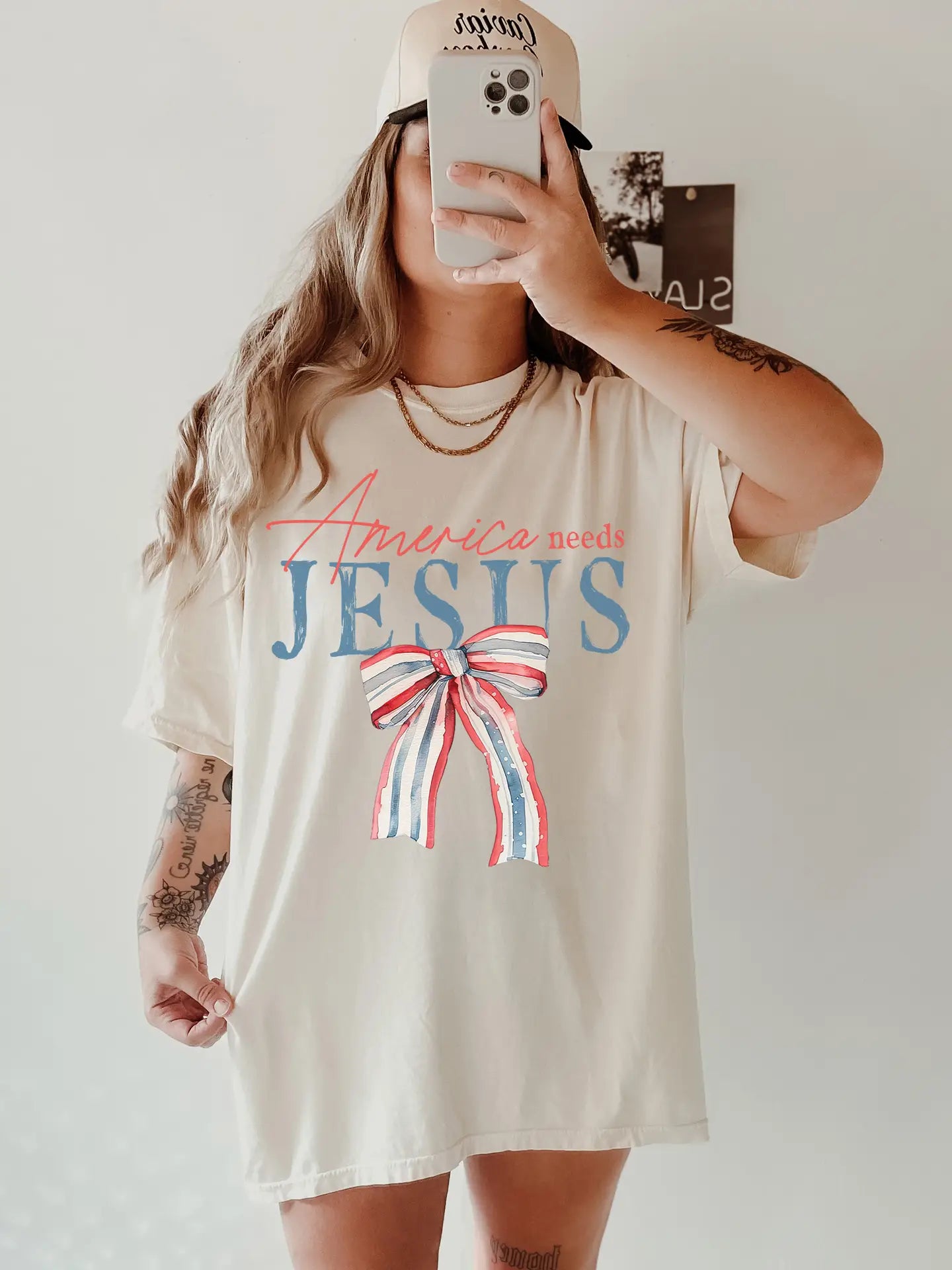 America Needs Jesus Tee