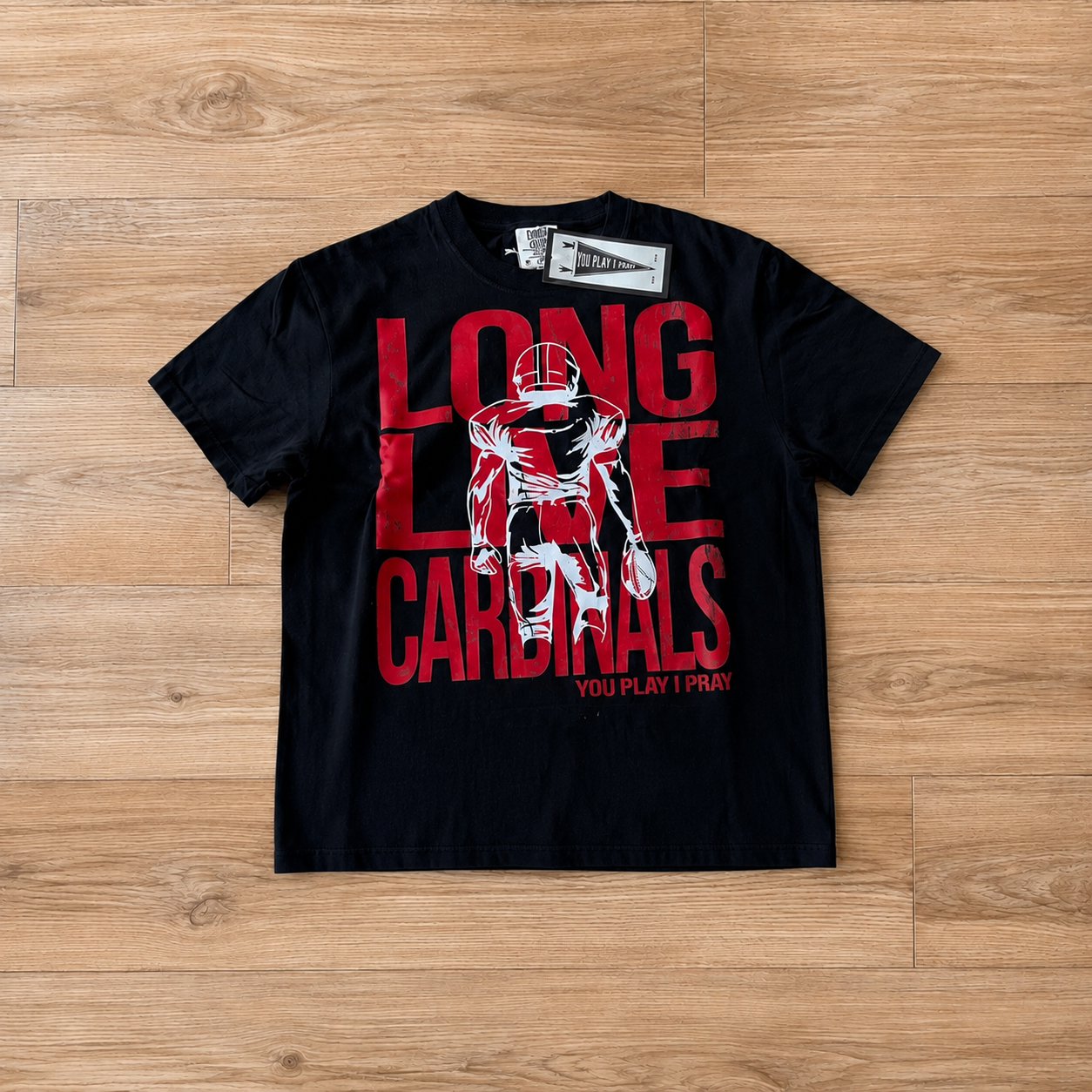 YPIP Long Live Cardinals - Black CC Boxy Crop