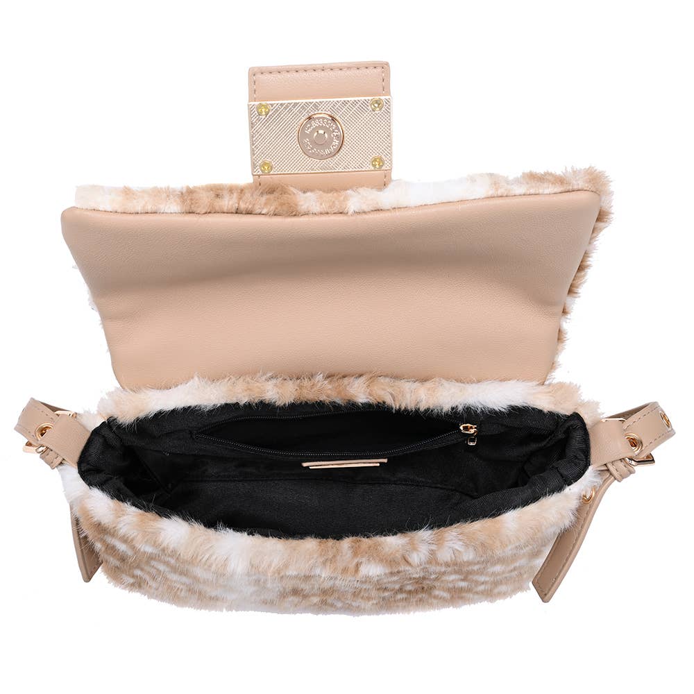 Fur Fawn Print Crossbody Bag
