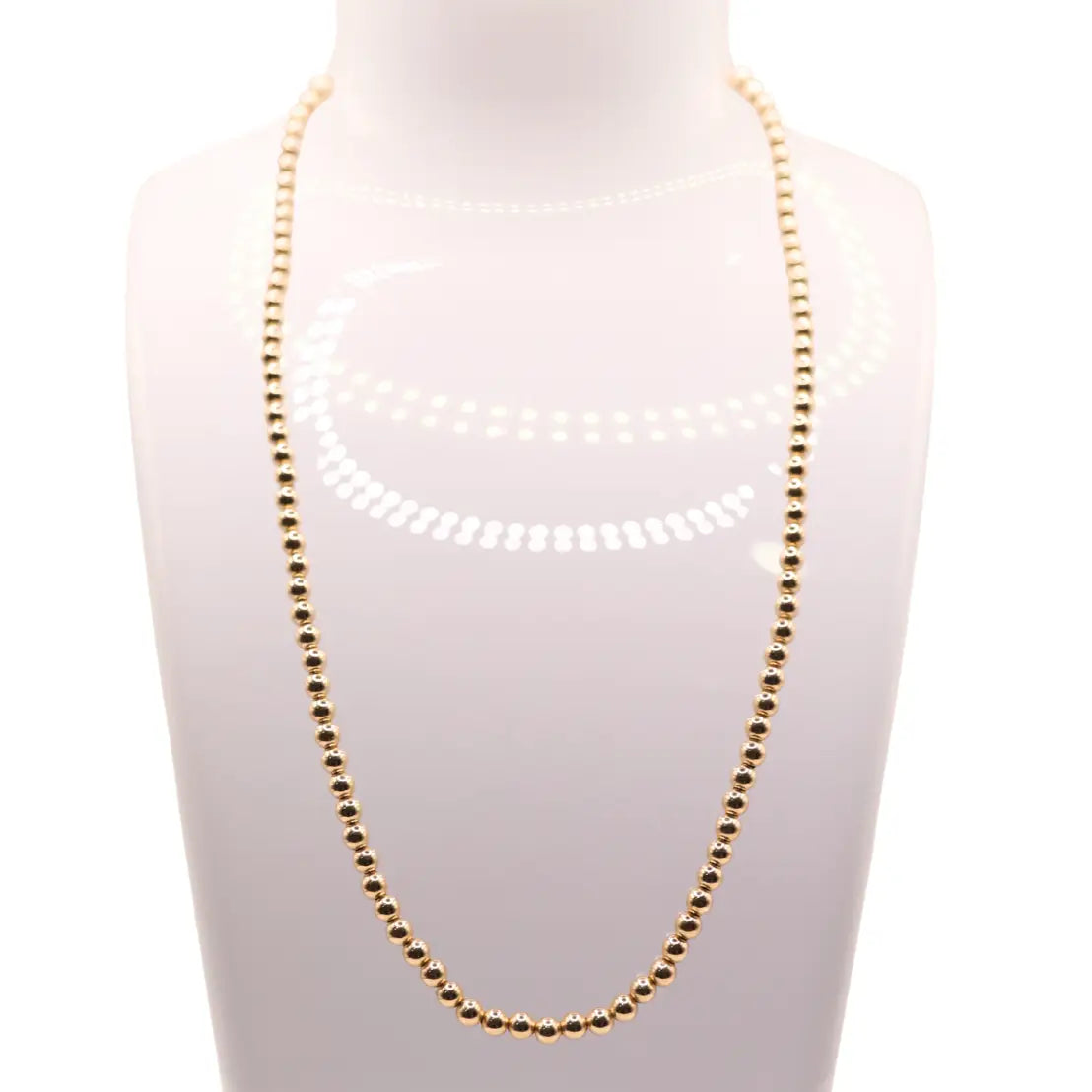 Beaded Blondes 4mm Gold Necklace - 16 in, no clasp