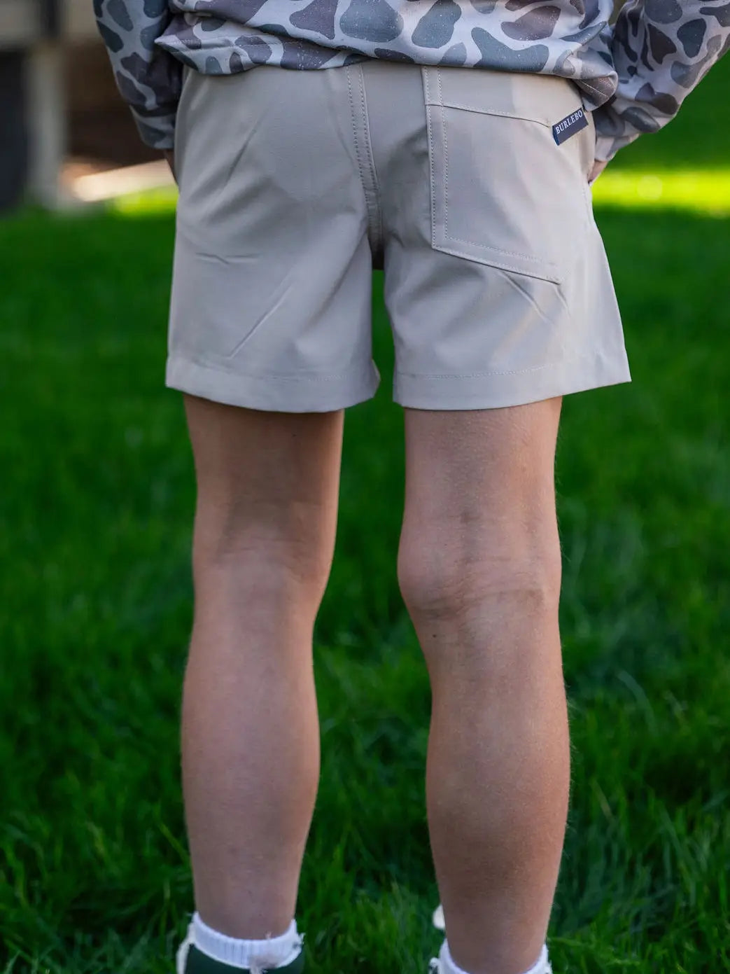 Burlebo Youth Everyday Short-Light Khaki (American Flag Pocket)