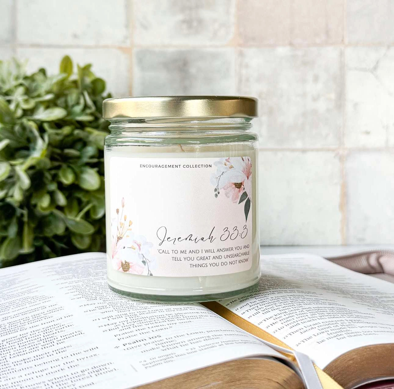 Jeremiah 33:3 - Bible Verse Candles -7oz. Soy Wax-Baja Cactus
