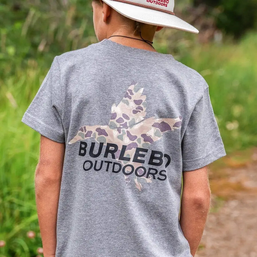 Burlebo Youth Pintail Dive Duck Tee - Dark Heather Grey
