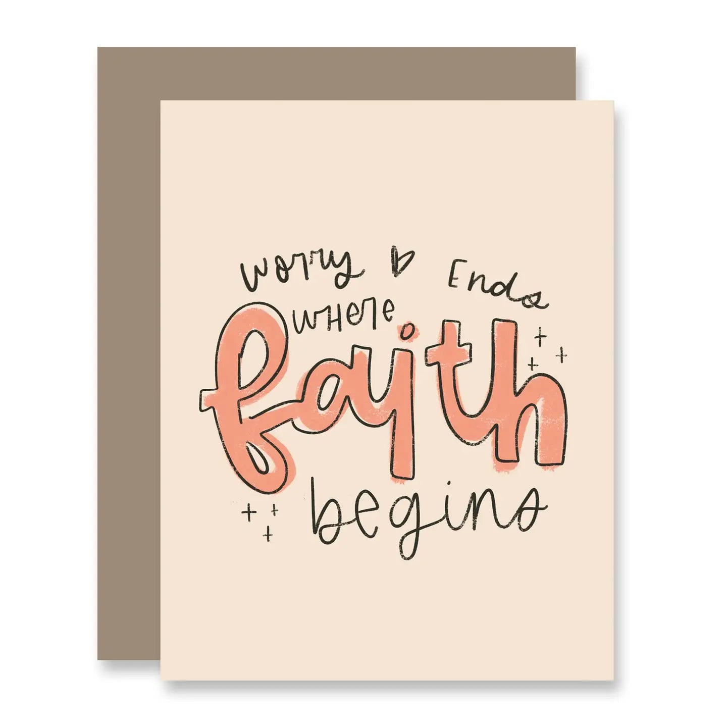 Worry Ends Greeting Card