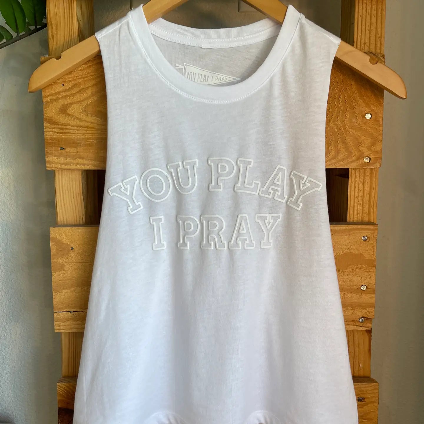 You Play I Pray Puff Crop Tank