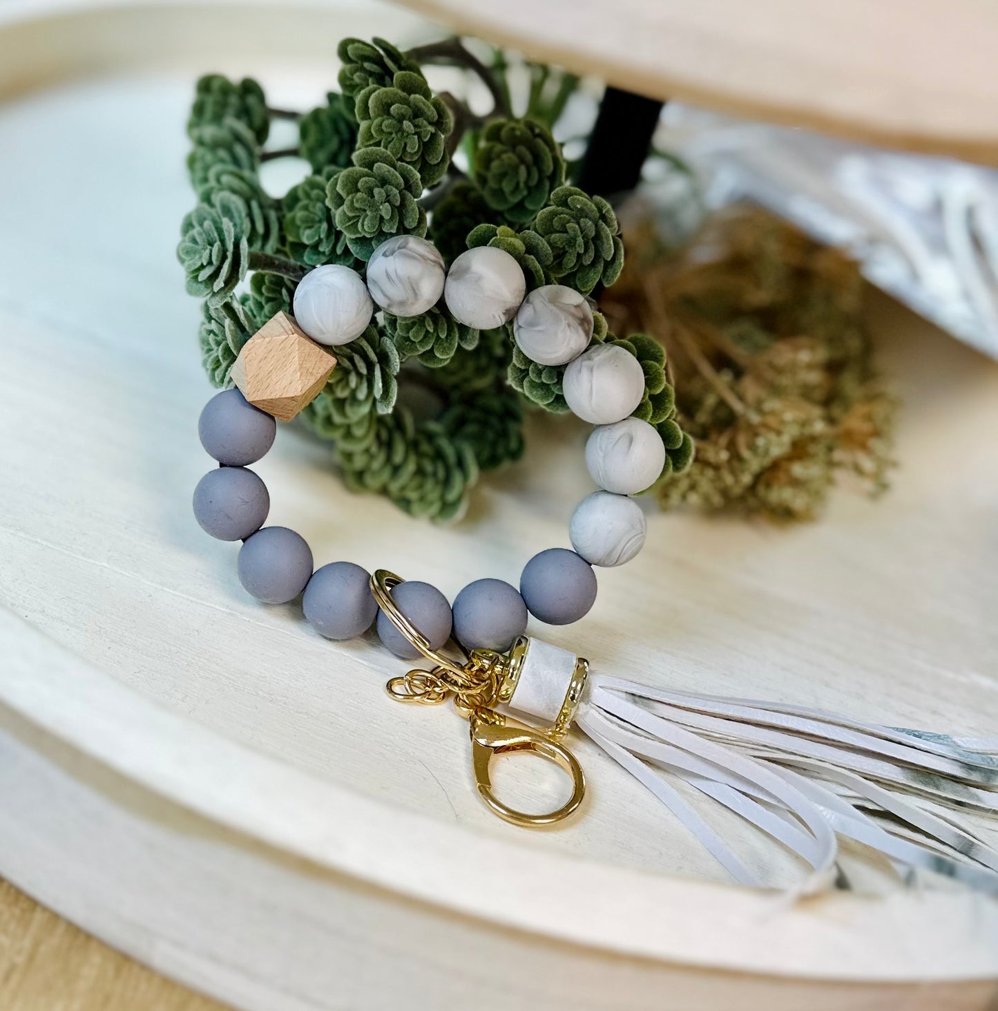 Plain Bracelet Rubber Keychain