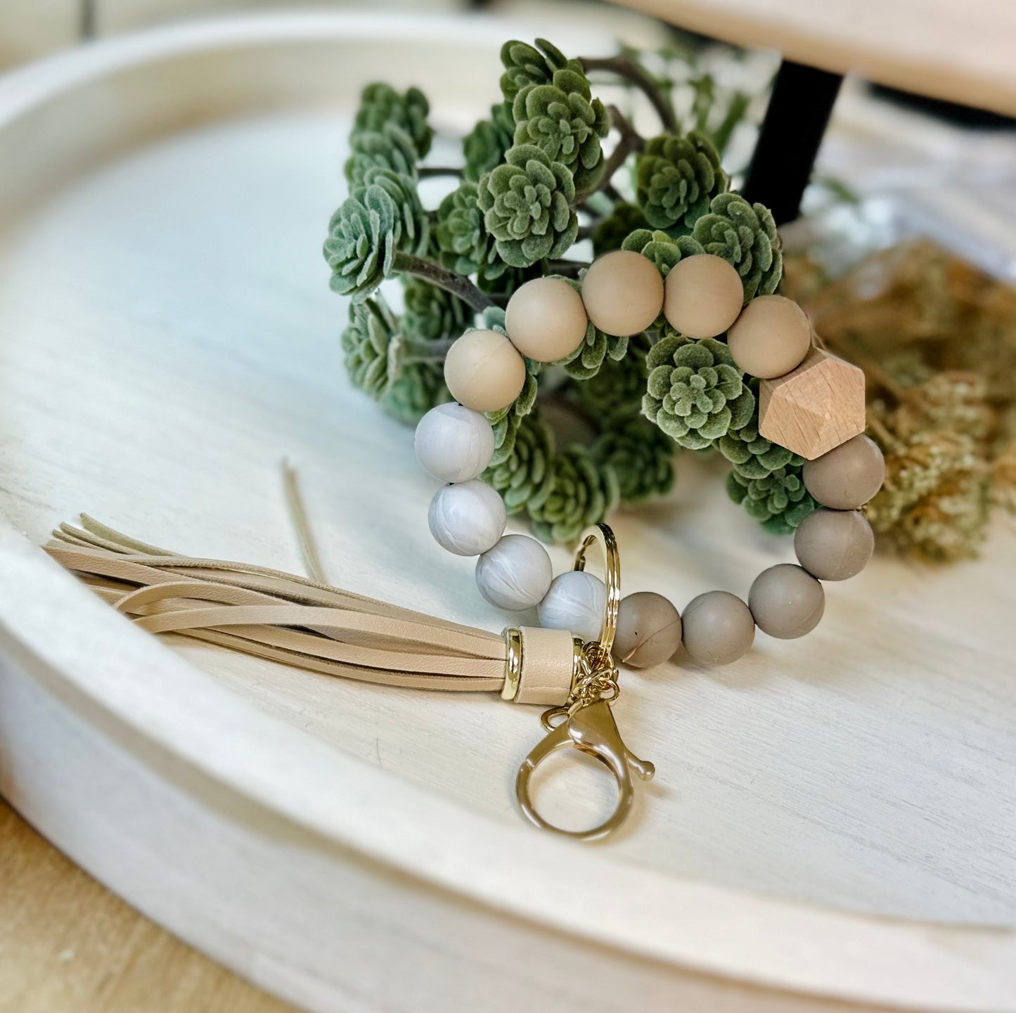 Plain Bracelet Rubber Keychain