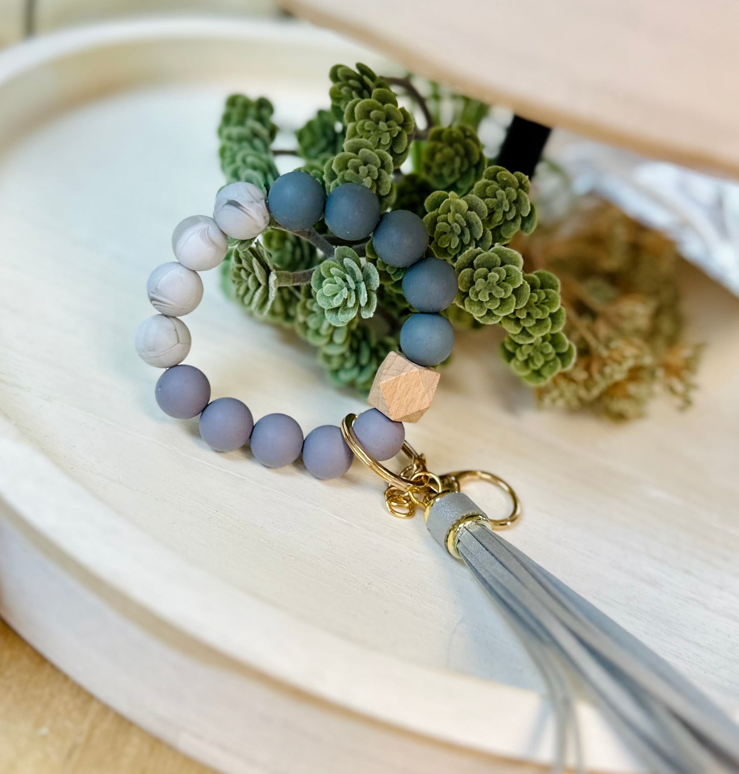 Plain Bracelet Rubber Keychain