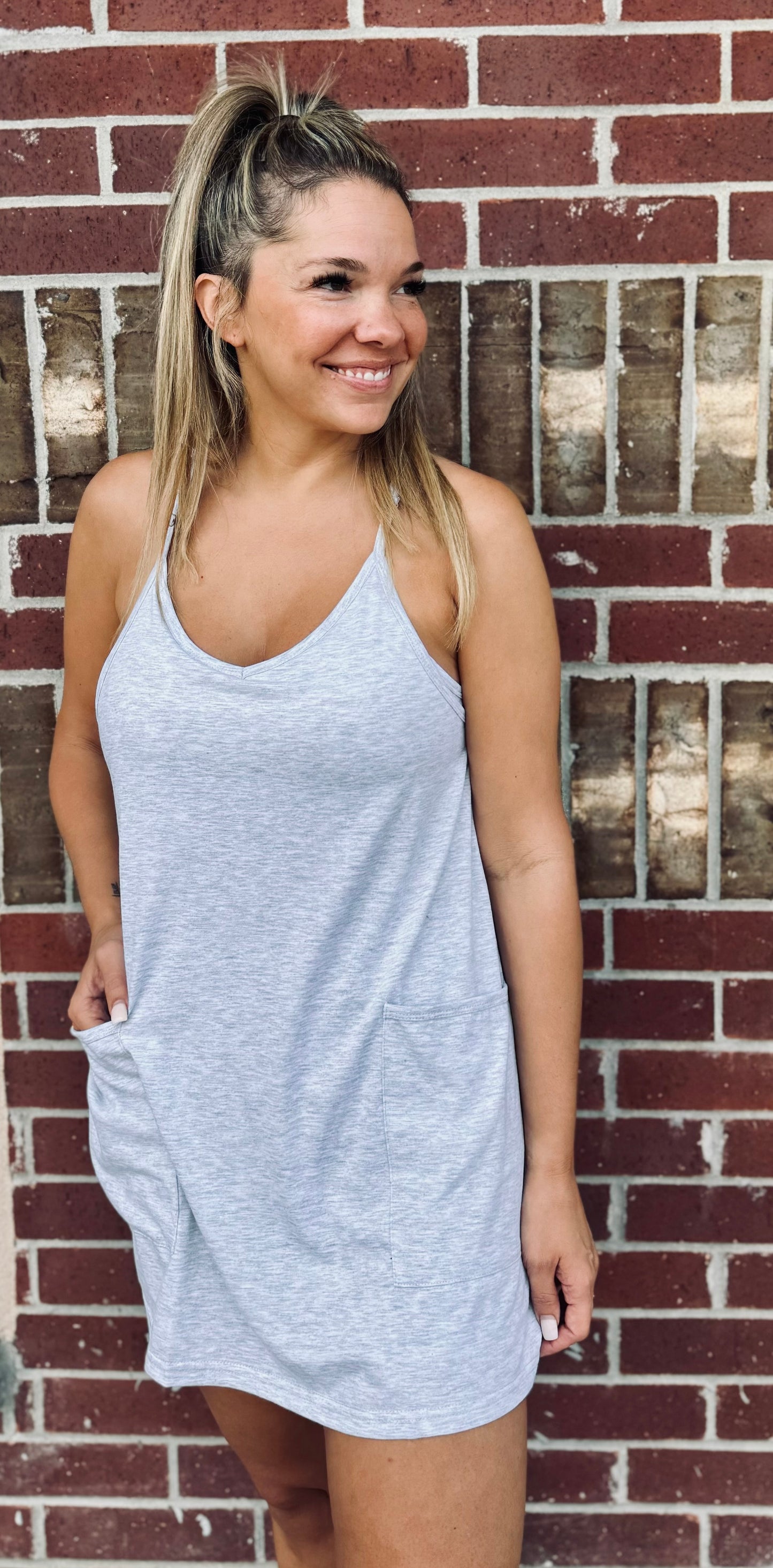 Racerback Tennis Mini Dress and Short Set