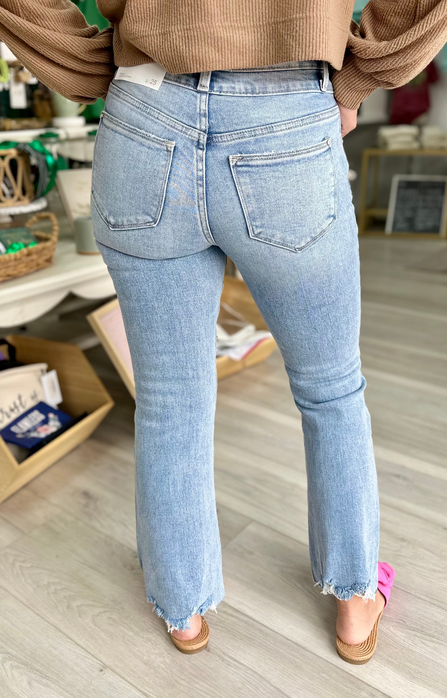 Petra High Rise Crop Bootcut Jeans