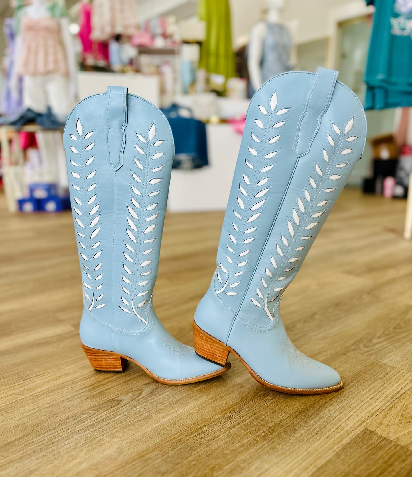 Lucia Blue Cowboy Boots