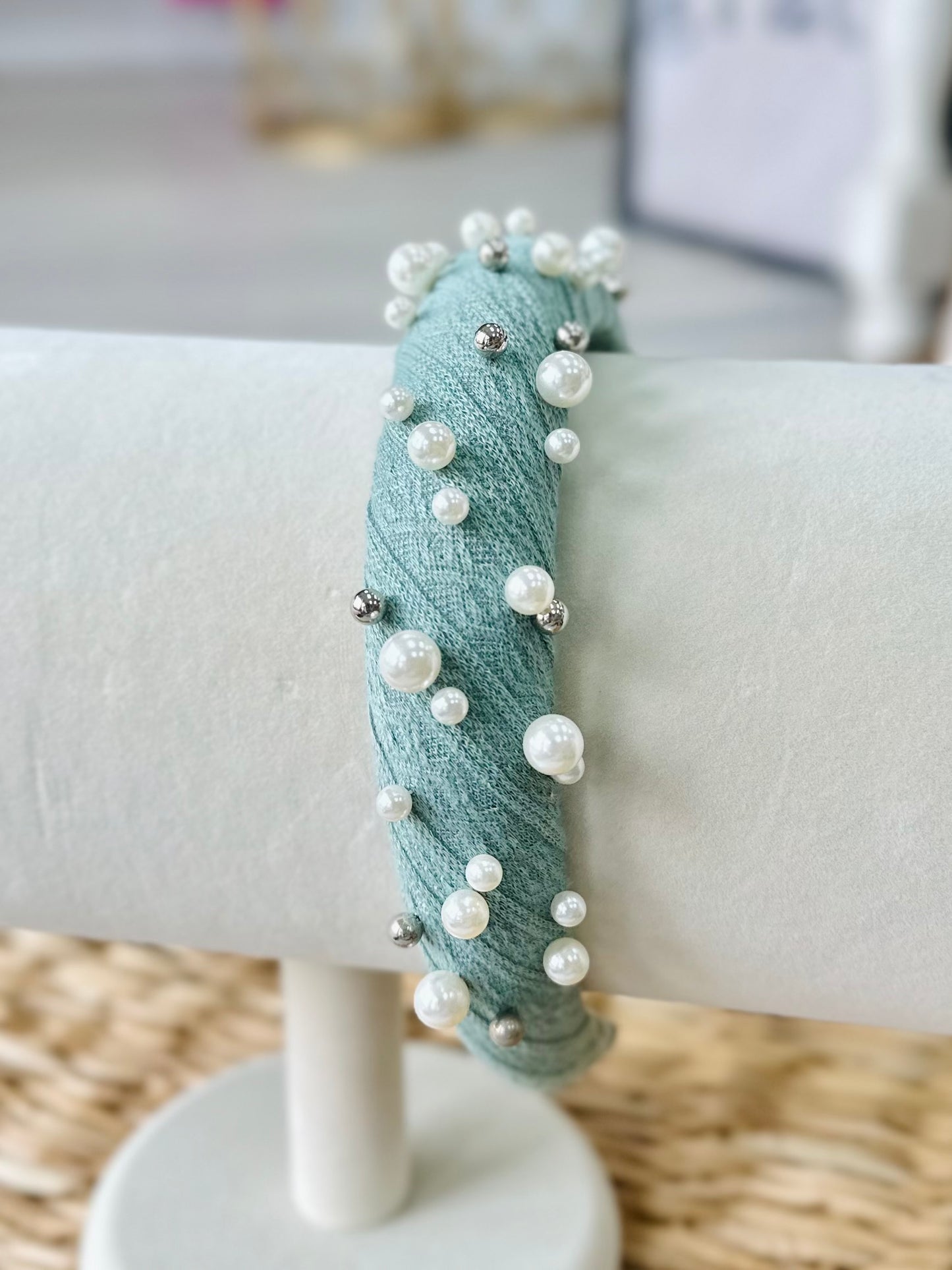 Patterned Cotton Pearl Headband