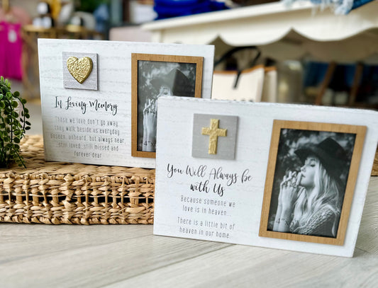 Memorial Wood Tabletop Picture Frame