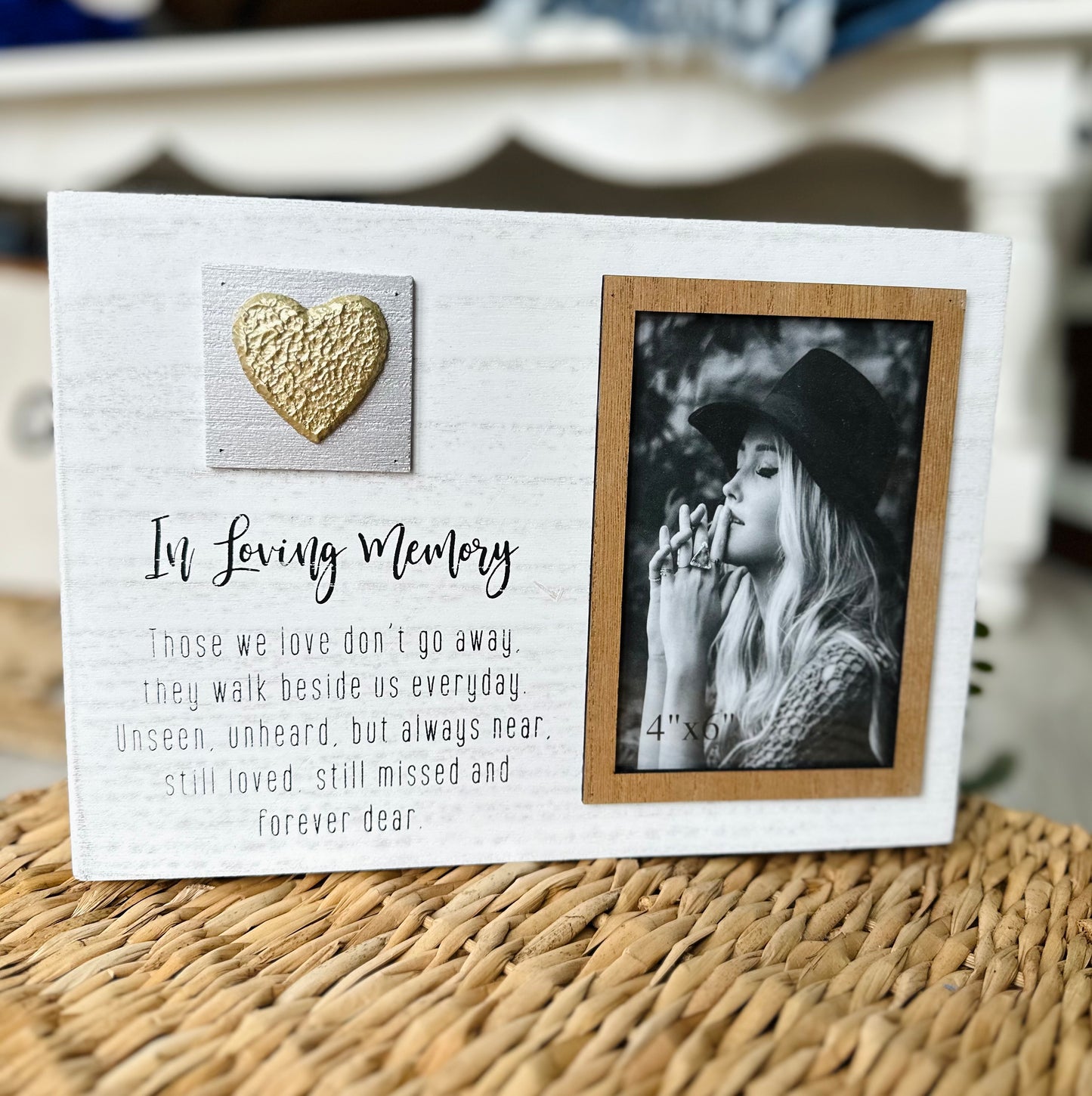 Memorial Wood Tabletop Picture Frame