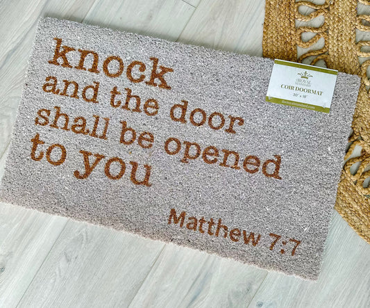 Matthew 7:7 Doormat