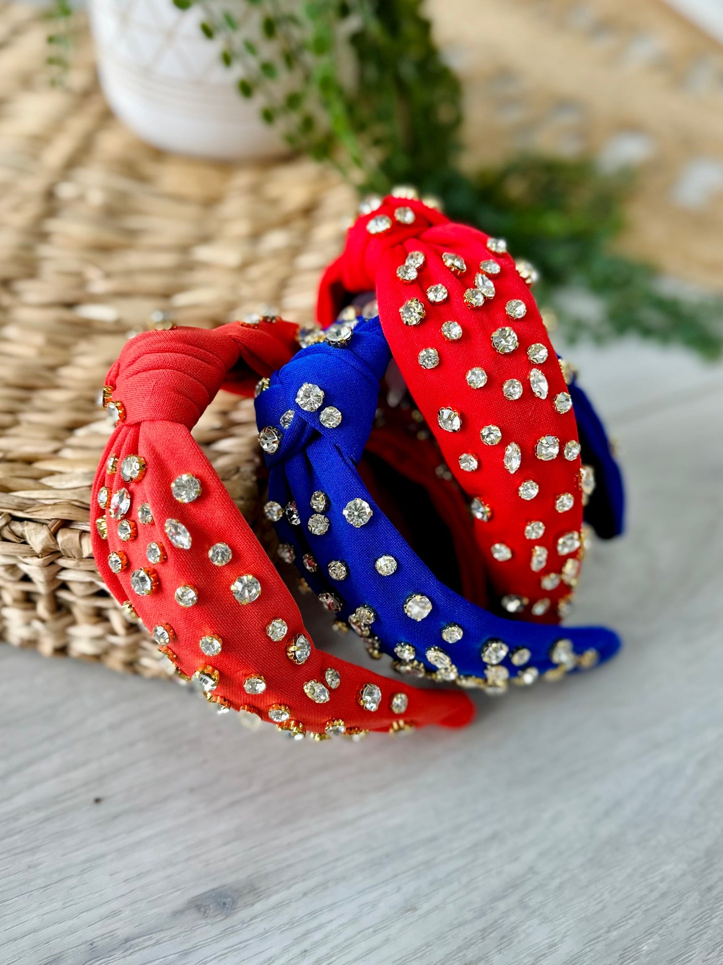 Rhinestone Knotted Headband