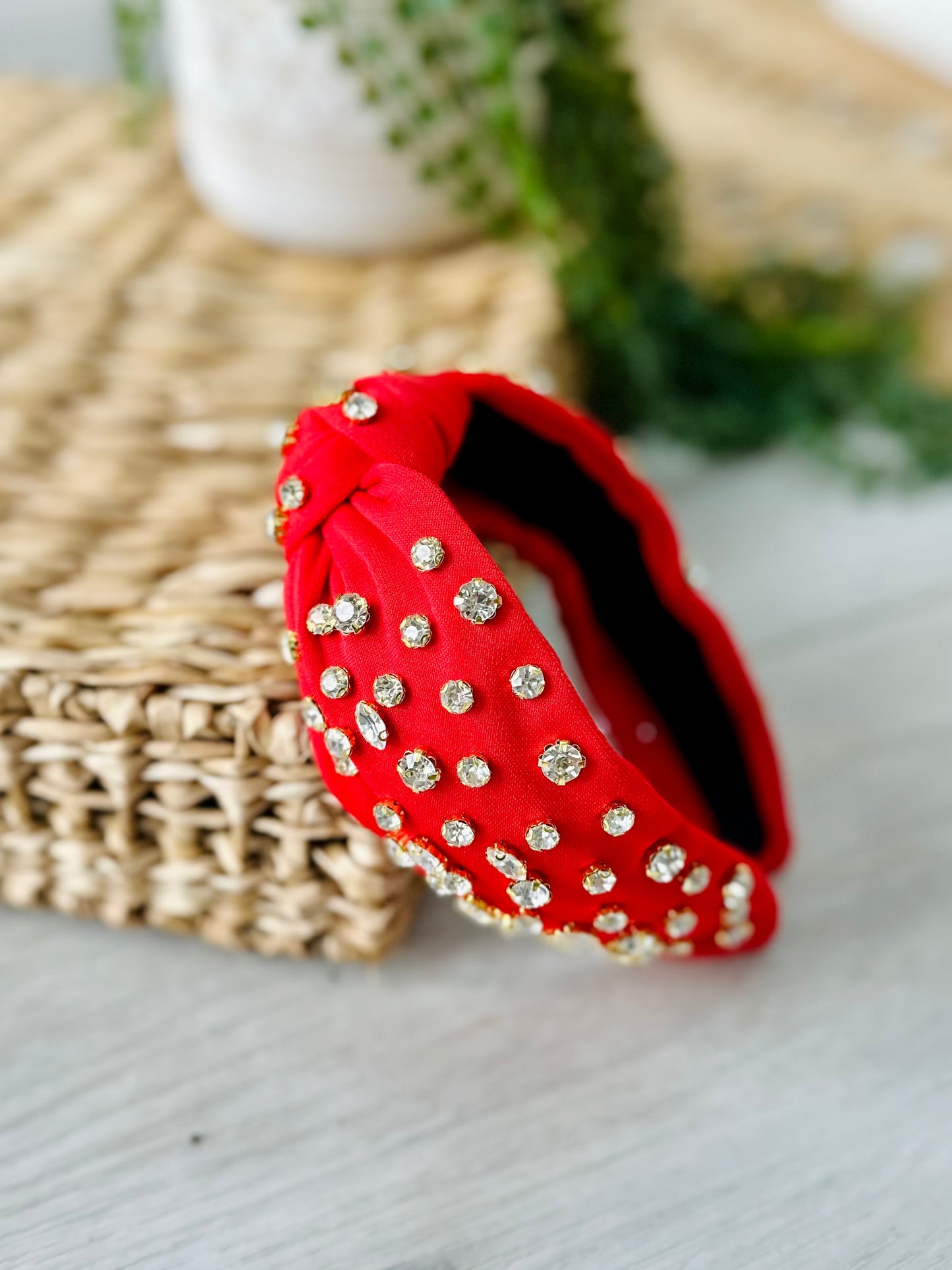 Rhinestone Knotted Headband