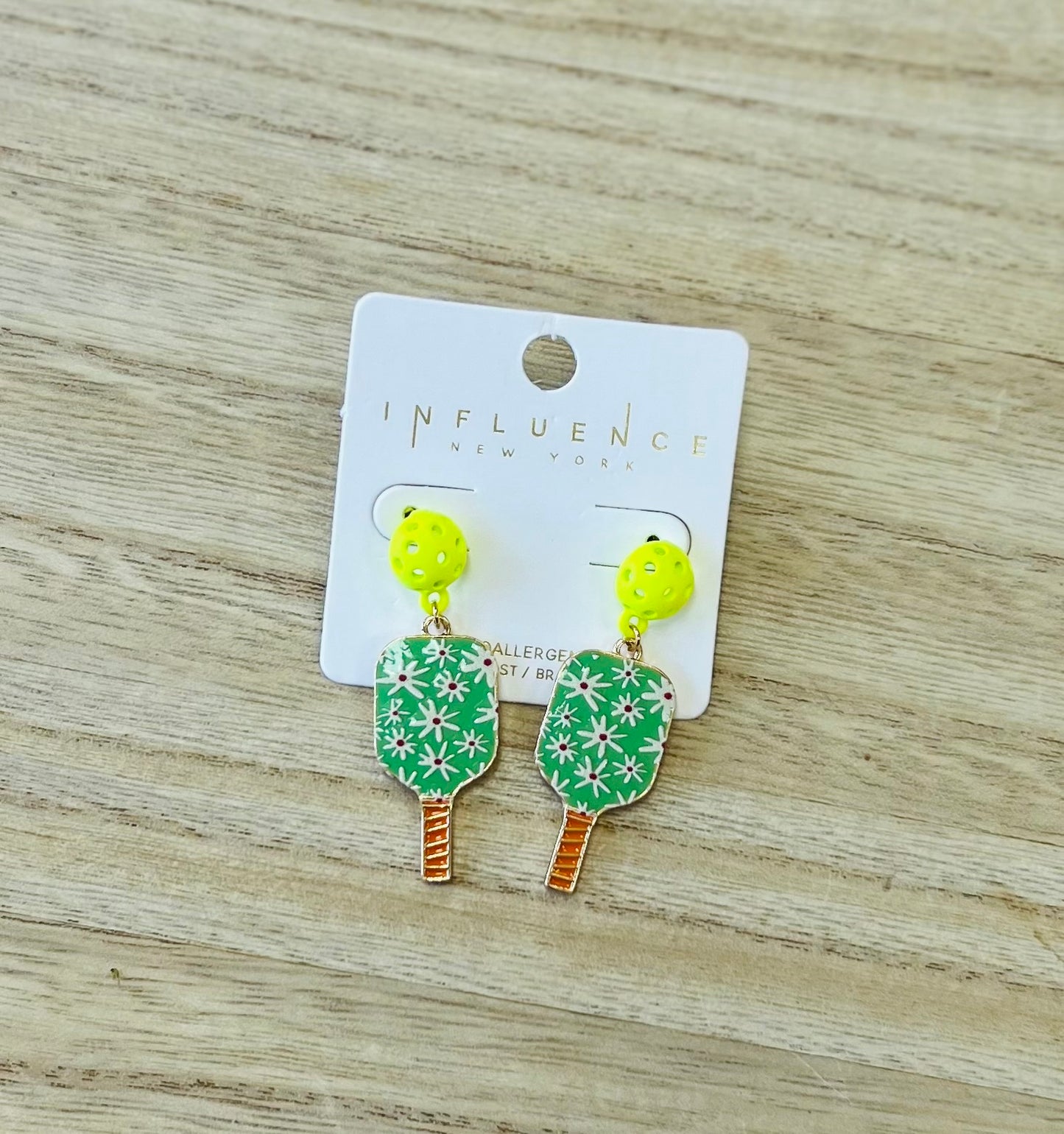 Flower Pickleball Pad Drop Earrings