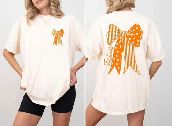 Bobcats School Spirit Bow Tee
