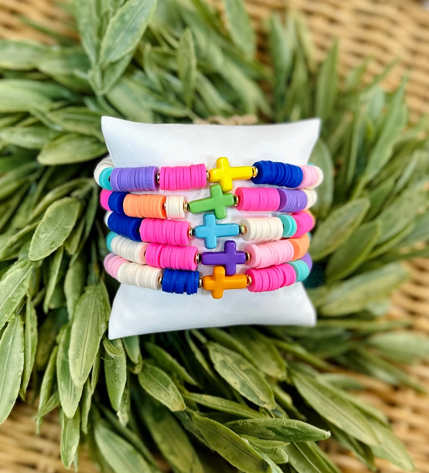 Chloe Beth Multi Color Cross Bracelet (Cross color option)