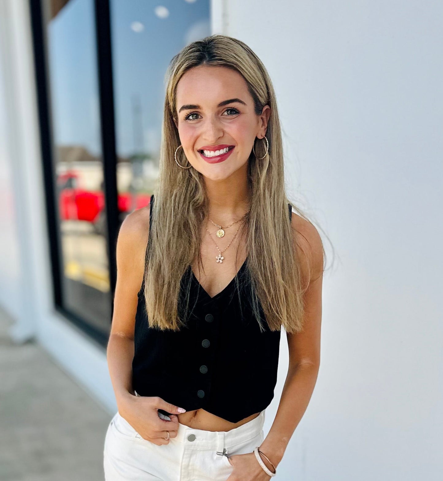 Black Classic Denim Vest