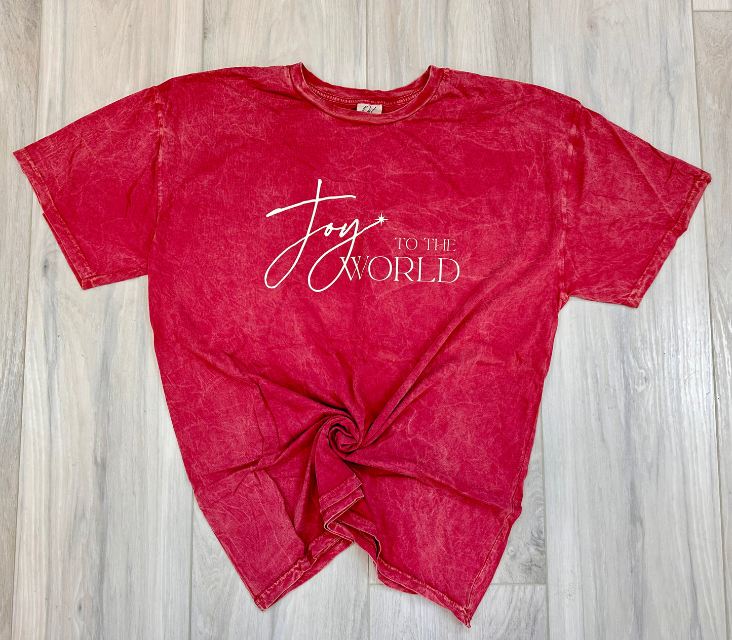 Joy to the World Mineral Washed Graphic Top