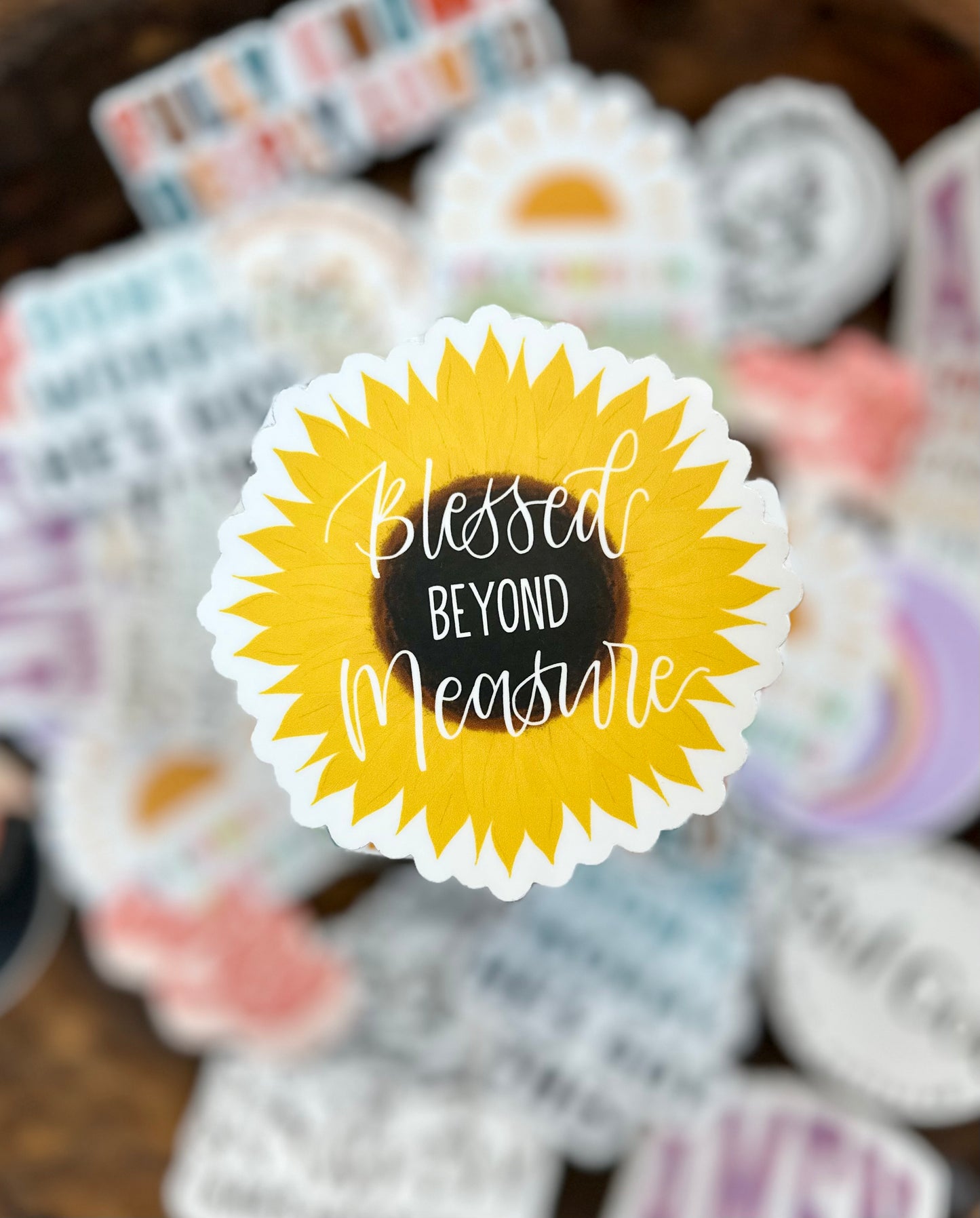 Blessed Beyond Measure Sunflower Sticker