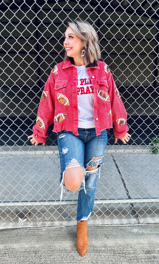 Football Corduroy Jacket (color choices)