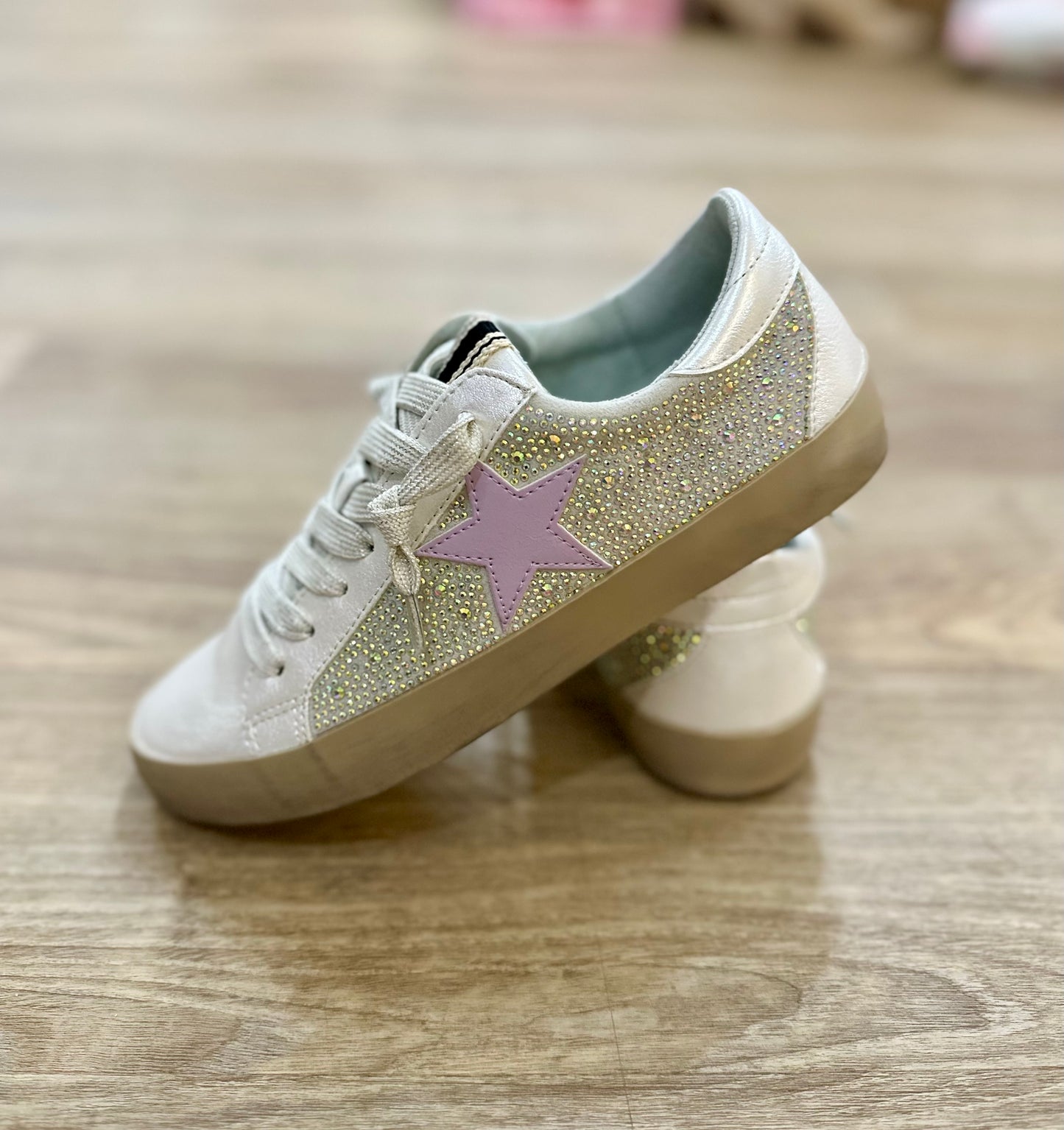 Iridescent Purple Star Sneaker
