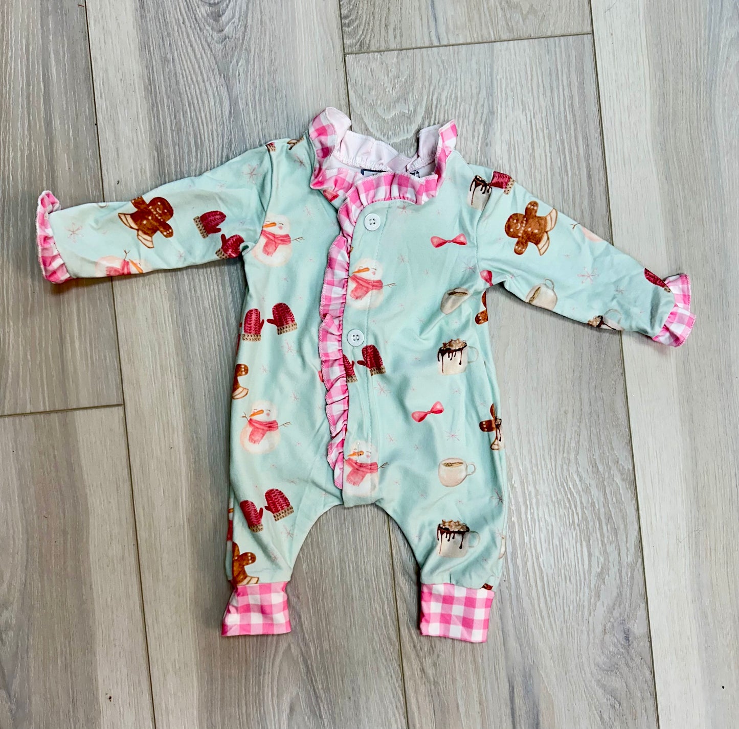 Cocoa & Gingerbread Ruffle Buttflap PJ Set