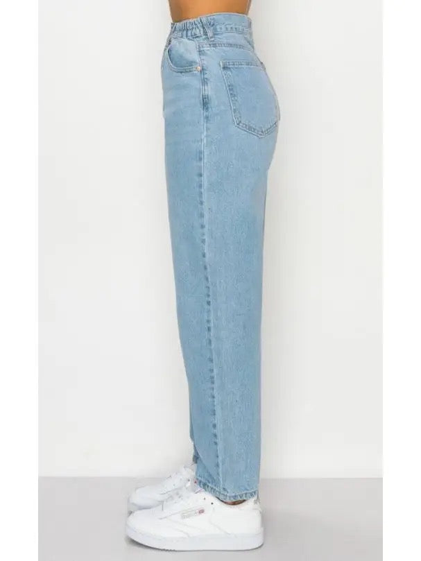 Light Wash Rigid Balloon Jean