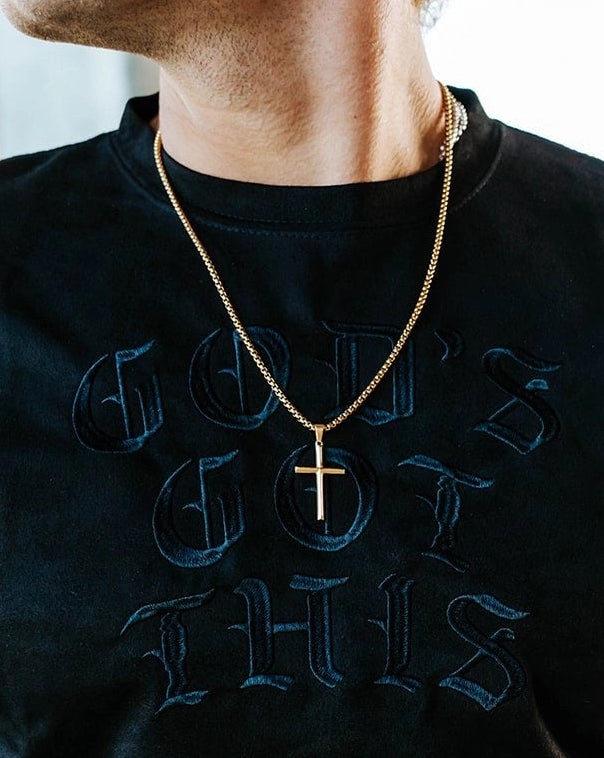 Men's Gold Cross Necklace