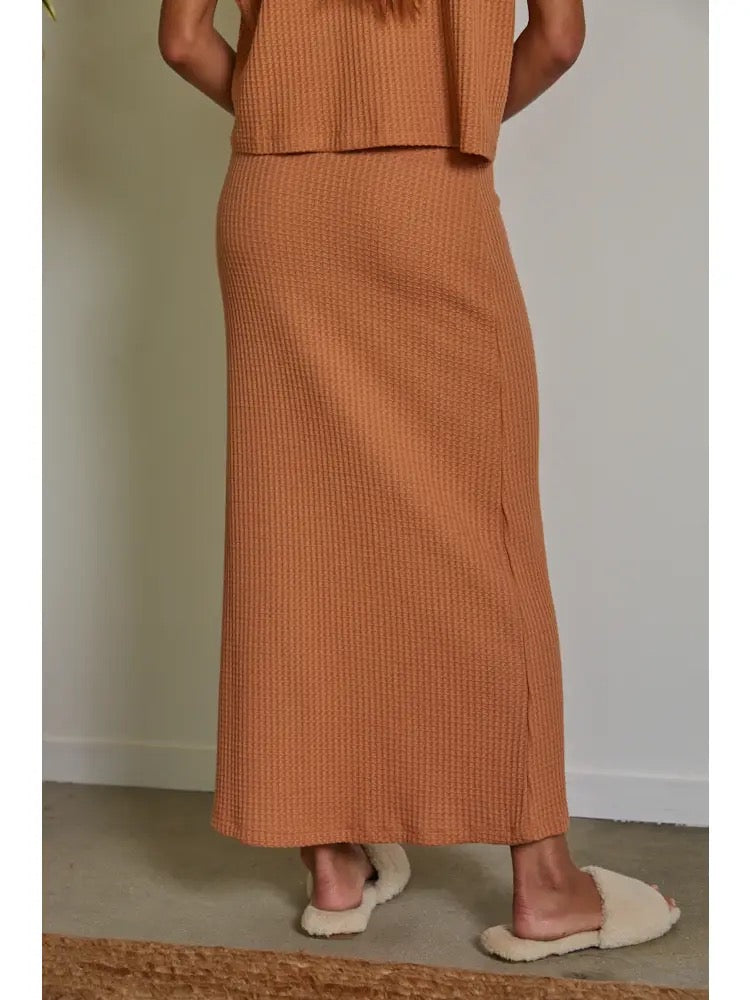 Knit Thermal Midi Pencil Skirt