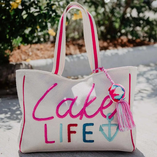 Lake Life Canvas Tote