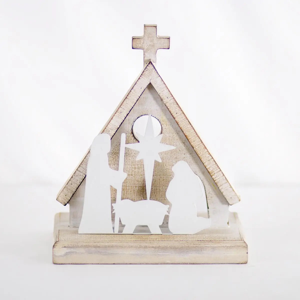 Wooden Bethlehem Nativity Decor
